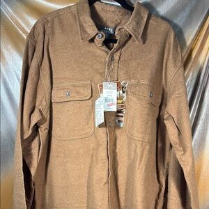 Moose Creek fleece 2XLT Brown Shirt Jacket for‎ Men NWT. BoxA1